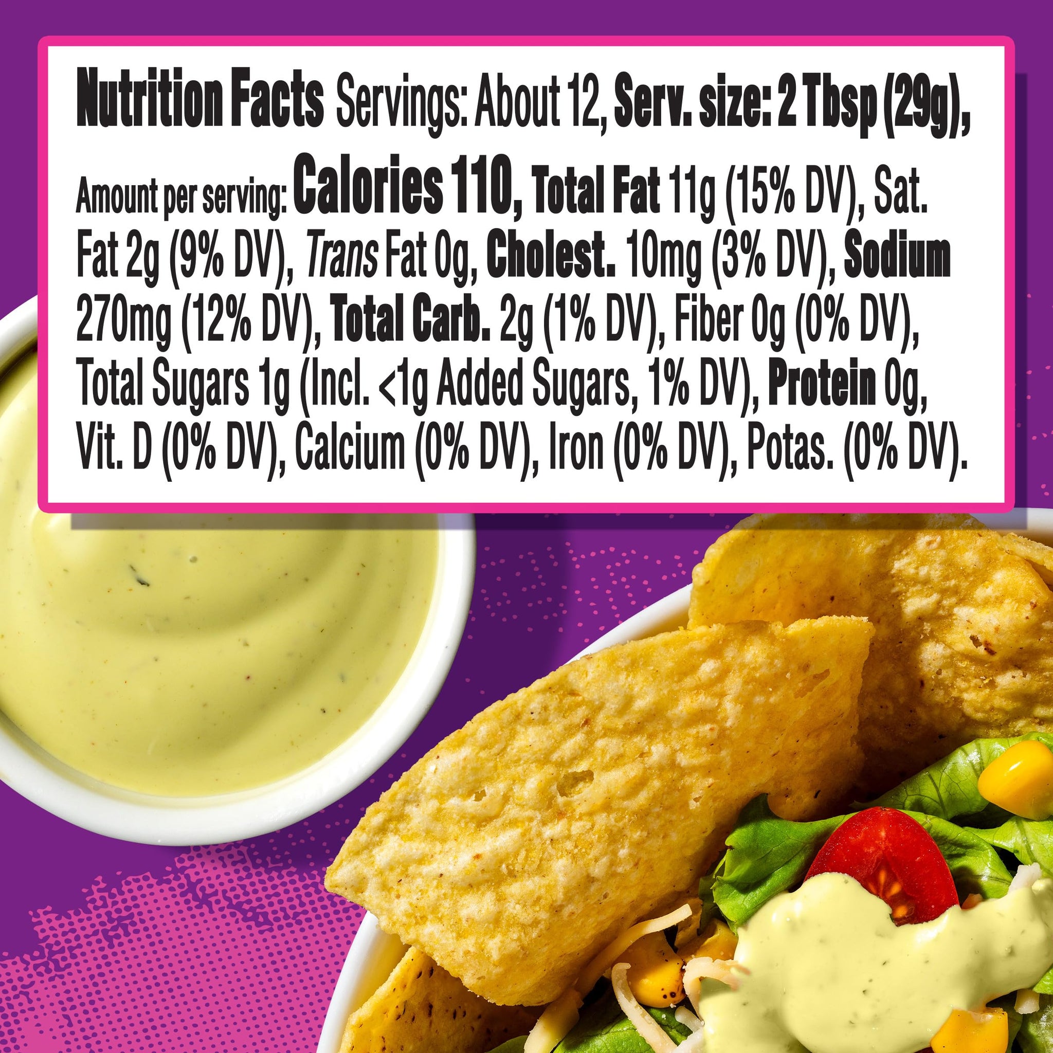 Taco Bell Creamy Avocado Ranch Sauce, 12 ounce