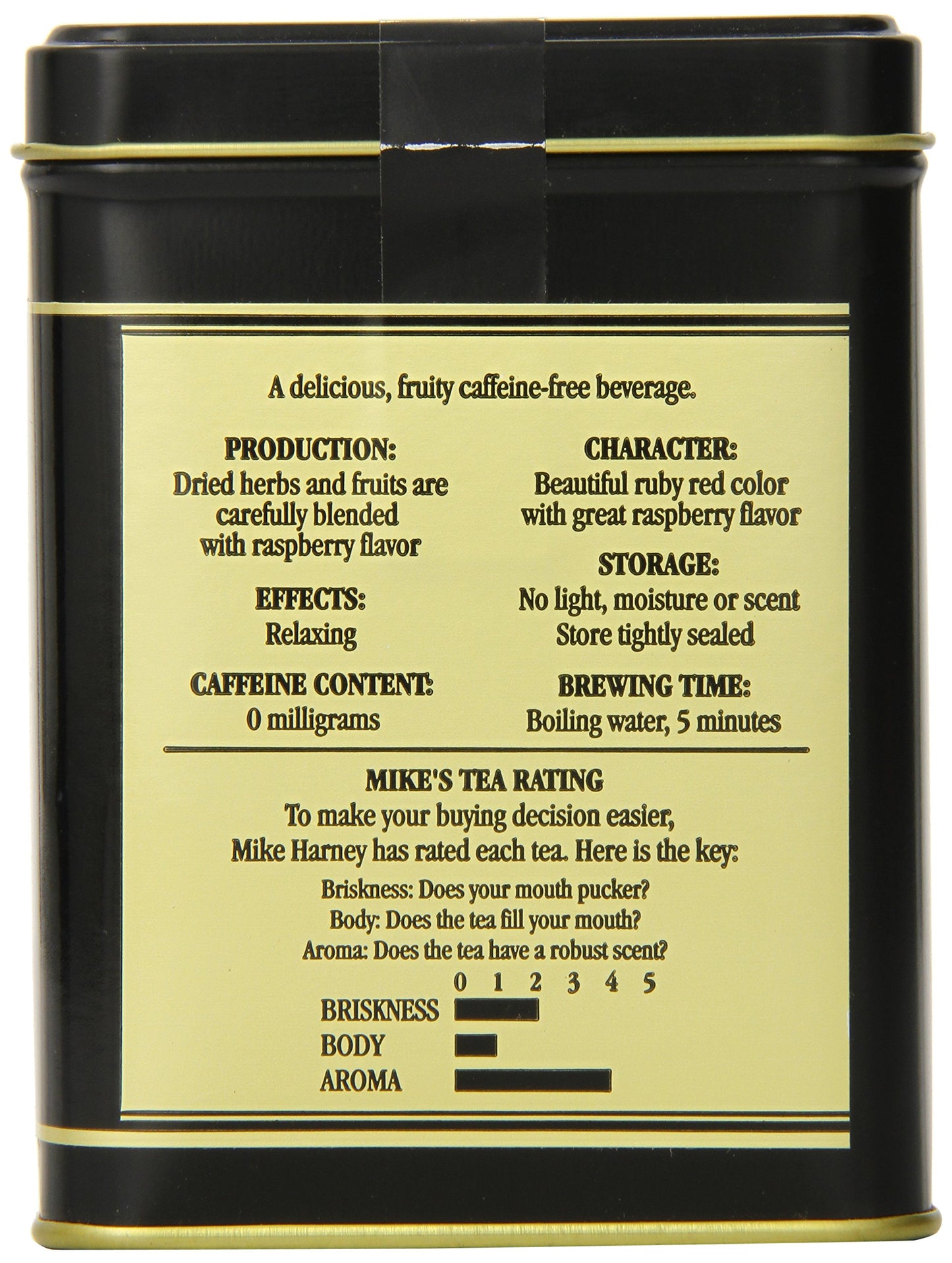Harney & Sons Raspberry Herbal | 8 Oz Loose Leaf Tea