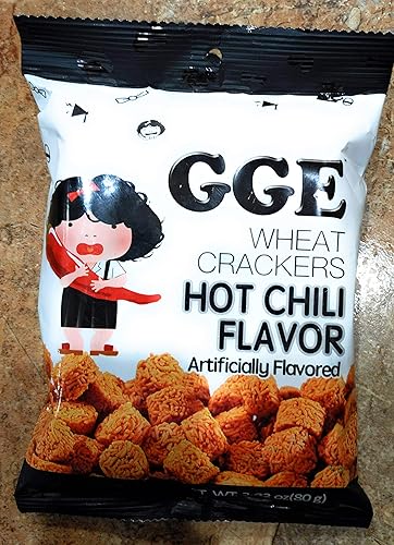 GGE Wheat Crackers Hot Chili Flavor 2.82 oz (Pack of 5)