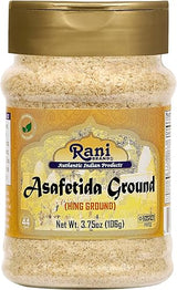 Rani Asafetida (Hing) Ground 3.75oz (106g) PET Jar ~ All Natural | Salt Free | Vegan | Non-GMO | Kosher | Asafoetida Indian Spice | Best for Onion