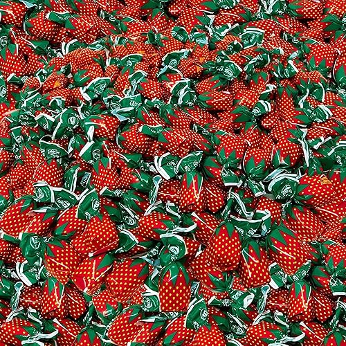 Bulk Bundle Strawberry Hard Candy Filled With Real Fruit Pulp 6 lbs Bon Bons Filled With Real Pulp American Old Fashioned Vintage Candy Individually