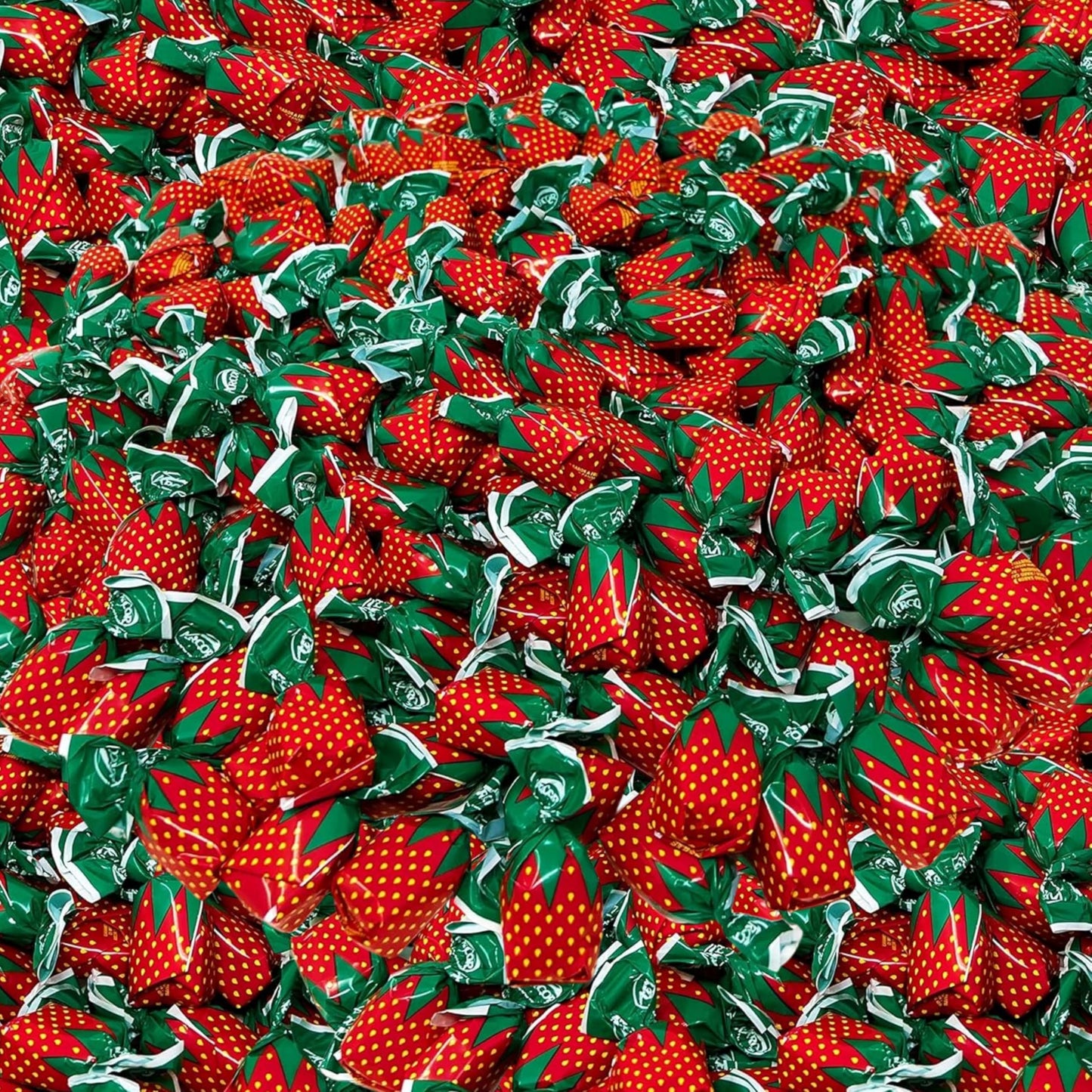 Bulk Bundle Strawberry Hard Candy Filled With Real Fruit Pulp 6 lbs Bon Bons Filled With Real Pulp American Old Fashioned Vintage Candy Individually