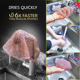 The Crown Choice Heavy Duty Non-Scratch Dish Scrubbers for Cleaning Dishes & Pots (6Pcs) - Replace Kitchen Sponges for Dishwashing with Our Scouring