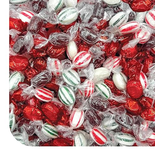 Hard Candy Assortment - 2 Pound Bulk Pack - Hard Candy Individually Wrapped - Old Fashioned Hard Candy - Root Beer Barrels, Cinnamon, Peppermint