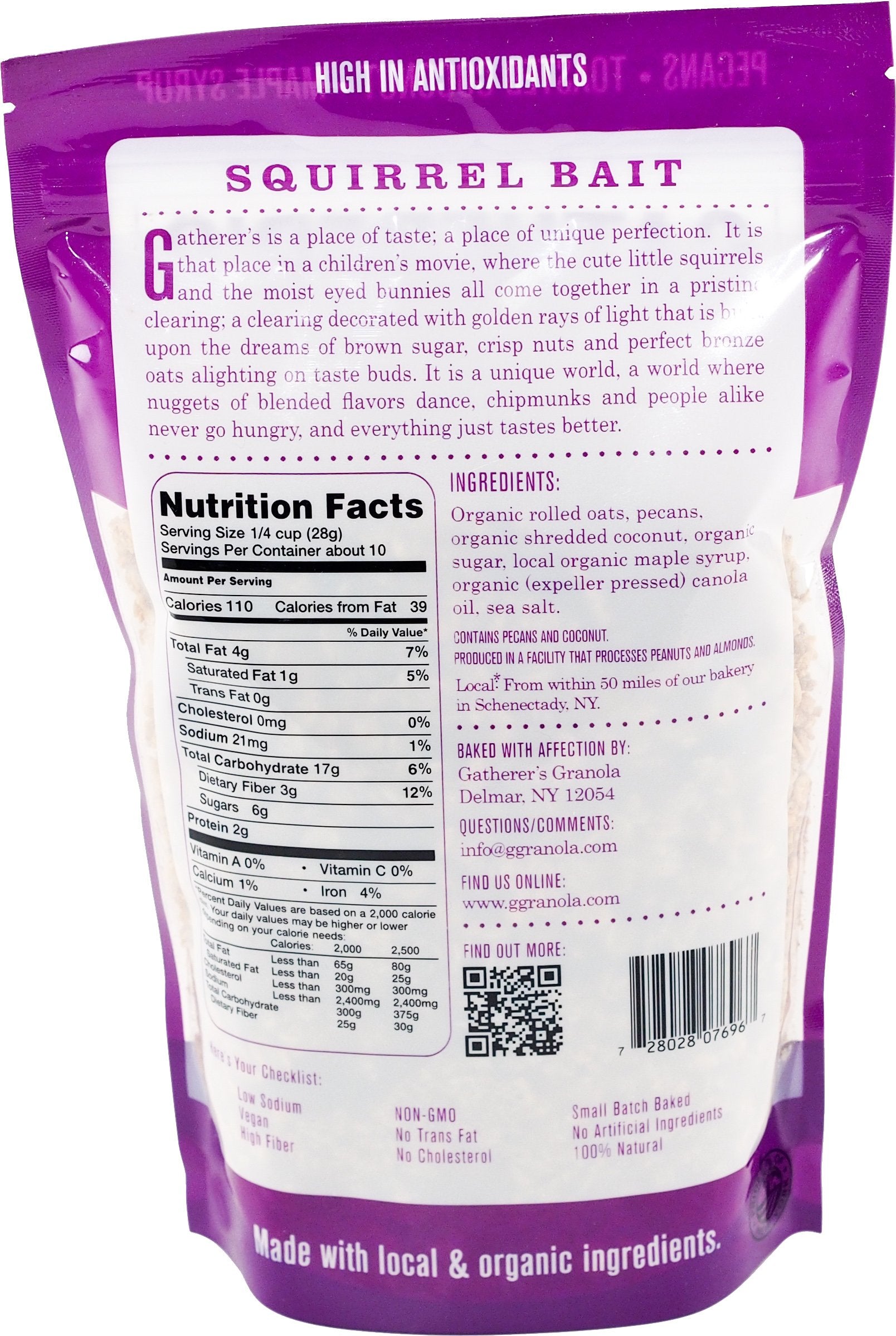Gatherers Gourmet Granola Squirrel Bait Granola, 9 oz