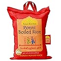 Asian Kitchen Ponni Boiled Rice 20-Pound Bag, 20lbs (9.08kg) Short Grain Par Boiled Rice ~ All Natural | Gluten Free | Vegan | Indian Origin | Export