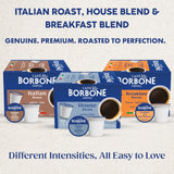 Caffè Borbone Variety Pack Coffee Pods (30 Count) - House, Breakfast & Italian Roast Blends for a Smooth, Bold & Balanced Brew - Single Serve Coffee