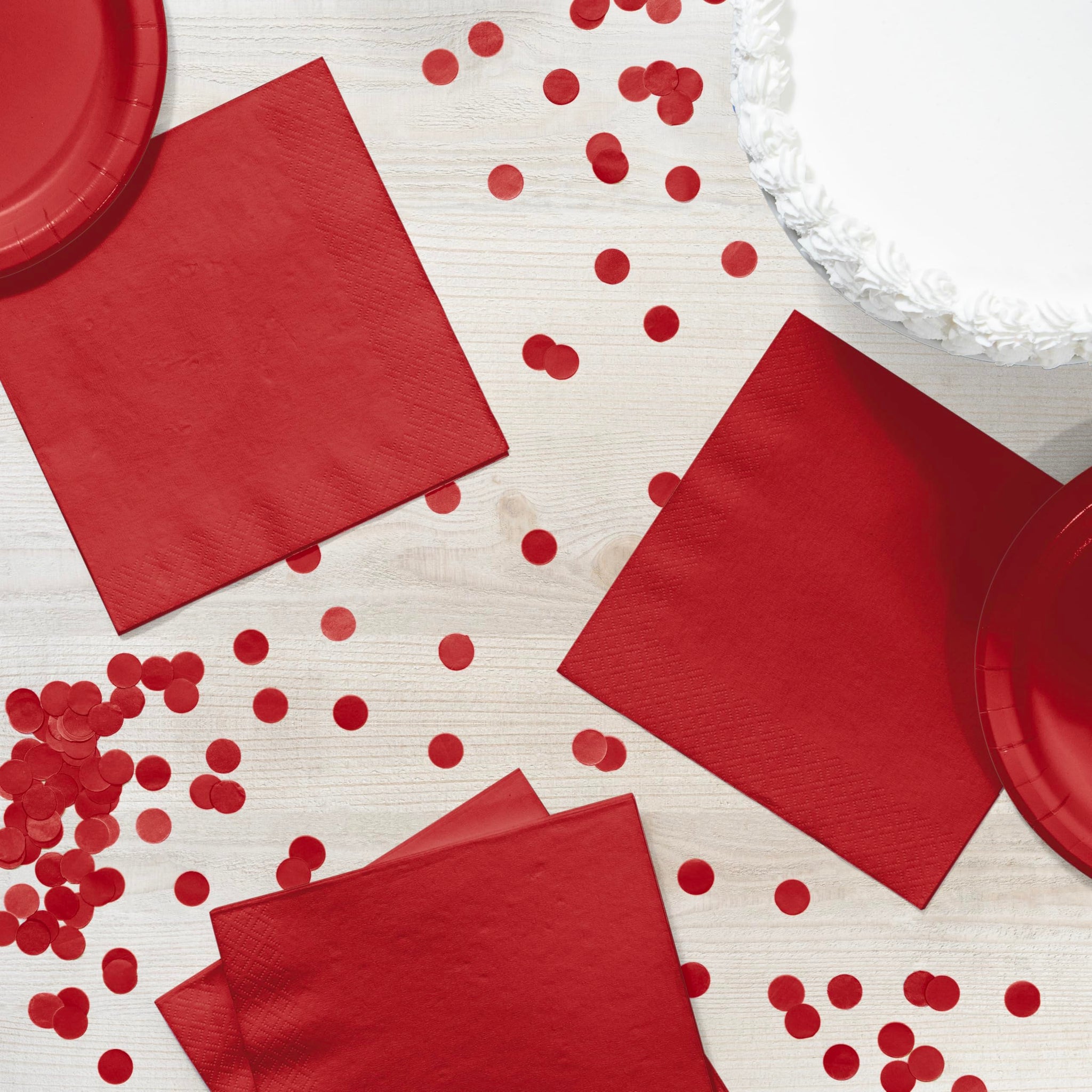 Creative Converting Touch of Color 2-Ply Paper Lunch Napkins, 50-Count, Classic Red