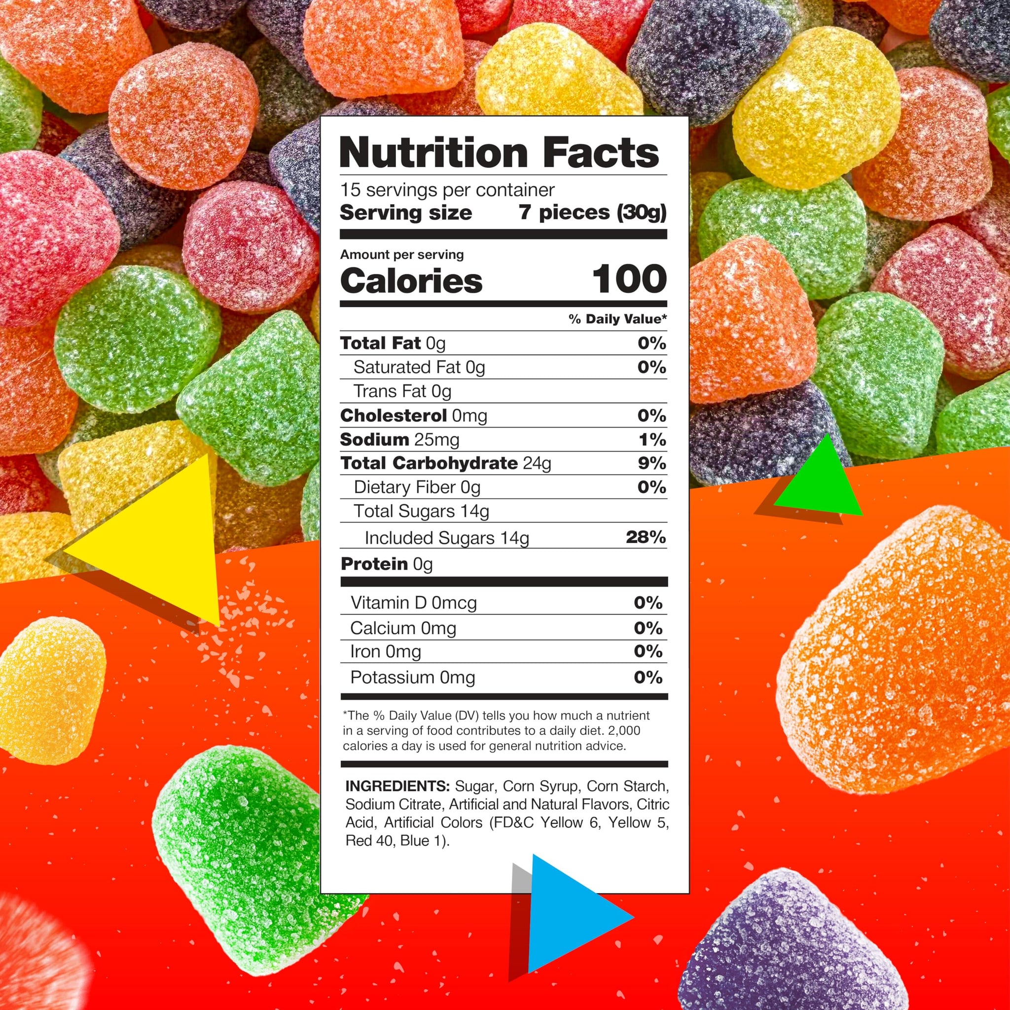 Gum Drops Jelly Candy | 1 Lb Bag | Assorted Fruit Flavors | Nostalgic Candy | Chewy Gumdrops in Strawberry, Orange, Grape, Lime & Pineapple | Old