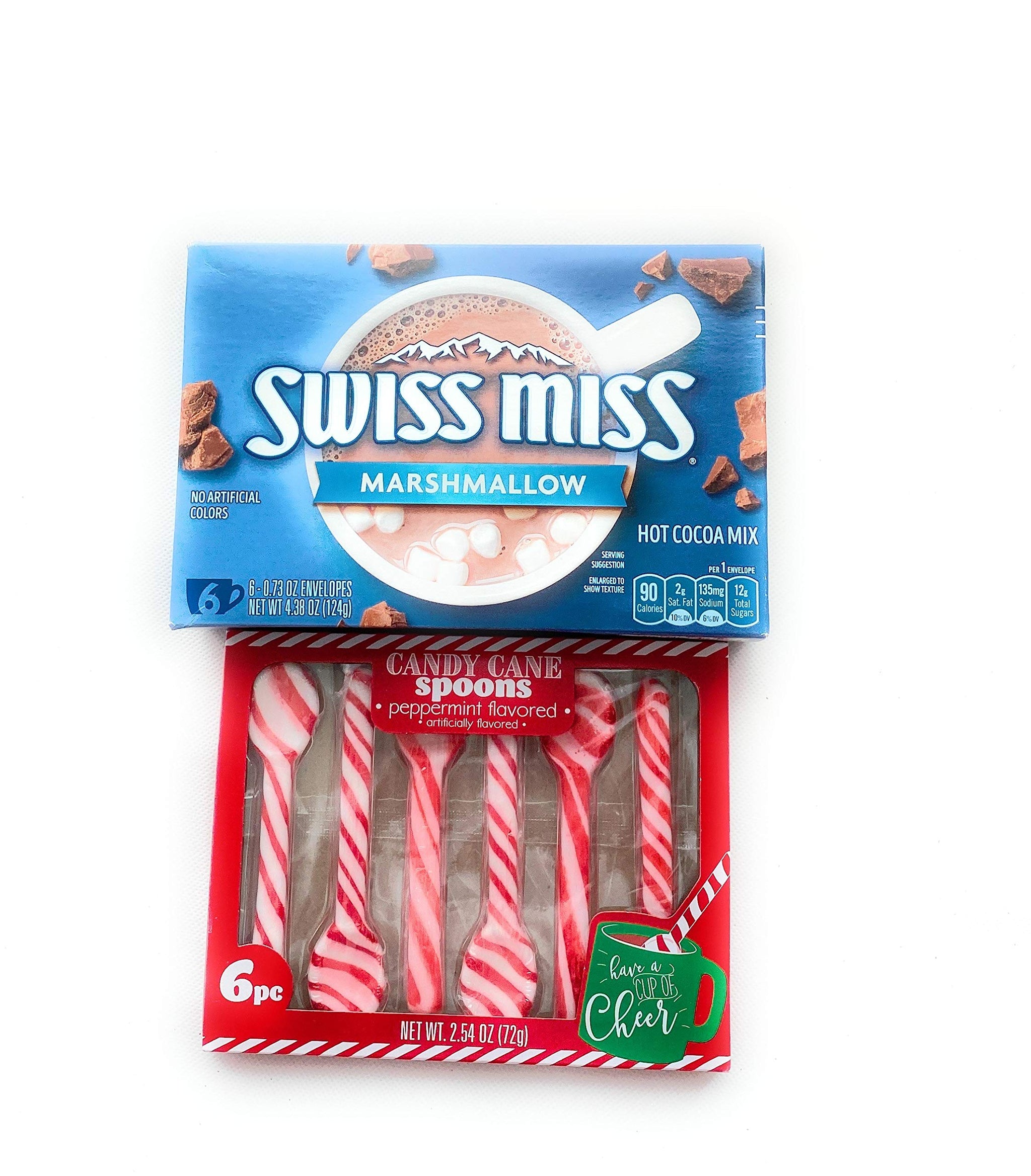 MACH Peppermint Flavored Candy Cane Spoons & Hot Cocoa with Marshmallows