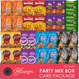 Snacks Variety Pack for Adults - Snack Pack Care Package - Party Mix Snack Mix Gift Box - Chex Mix Individual Packs Bulk Assortment (32 Pack)