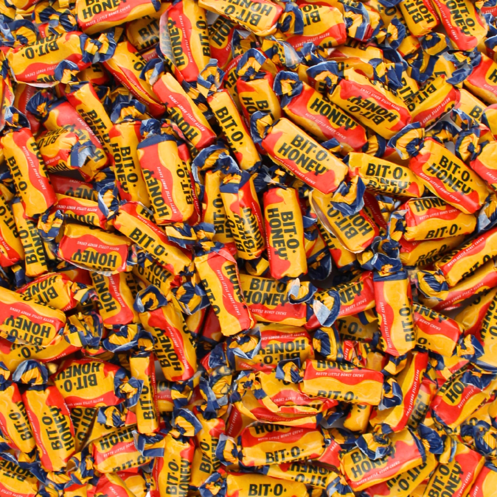 Bits O Honey Candy Bulk, Old Fashioned Bit of Honey Candy - Bulk Individually Wrapped Taffy - Perfect for Throwback Parties (1 Pound)