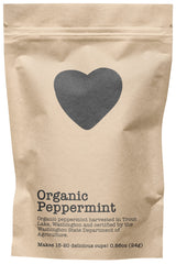 Organic Peppermint, 15-20 Servings, Eco-Conscious Zip Pouch, Caffeine Free, Pure Loose Leaf Tea Grown in America, 0.88 Ounce (Small)