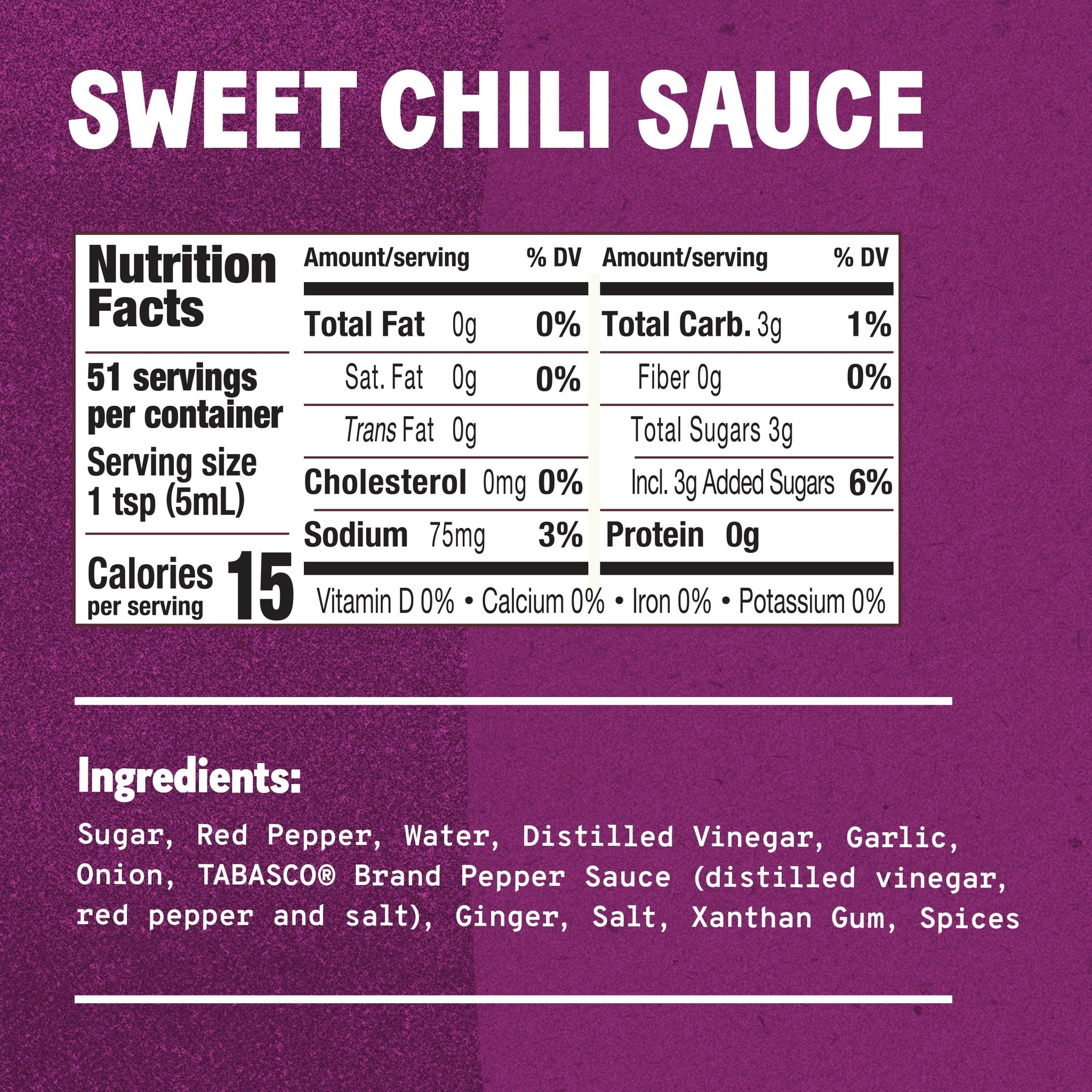 TABASCO Brand Sweet Chili Sauce, Mild Hot Sauce, Easy-to-Squeeze Bottle, Perfect Balance of Sweet & Heat, Versatile Flavor, Great on Fish Tacos