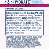 hydrate Electrolyte Liquid Drink Enhancer Drops, Low Sugar, Low Calorie, Natural Flavor Hydration Mix with Essential Vitamins B3 B6 B12 (6.22 Fl Oz