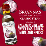 BRIANNAS - Classic Steak Marinade - Small Batch, Gluten Free, Vegan Marinade made with Premium Ingredients - 12 oz. Bottle