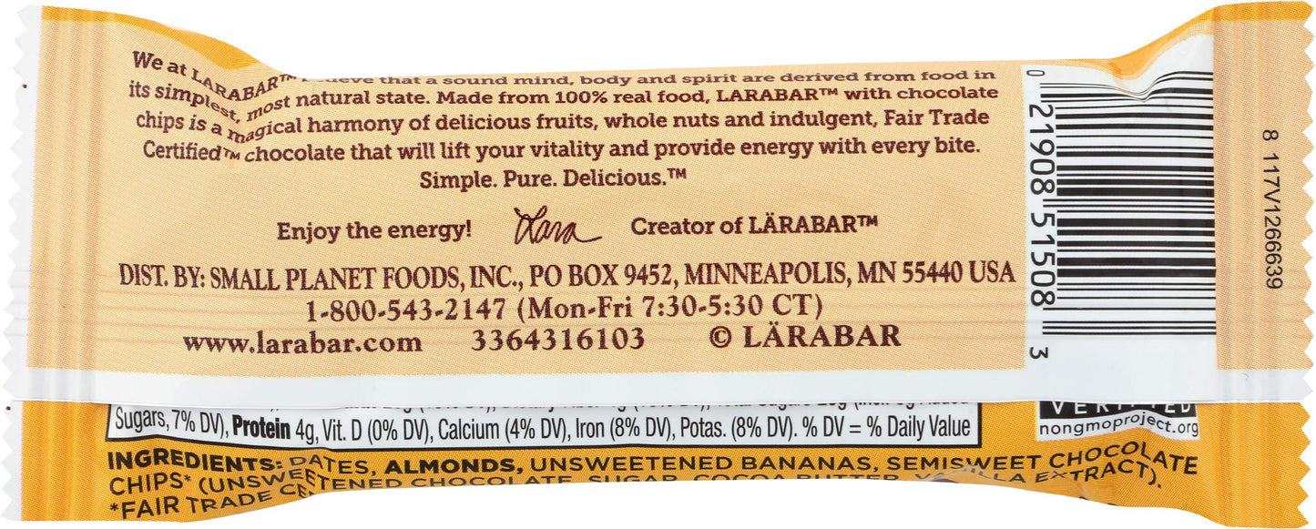 Larabar, Bar Banana Chocolate Chip, 1.6 Ounce16