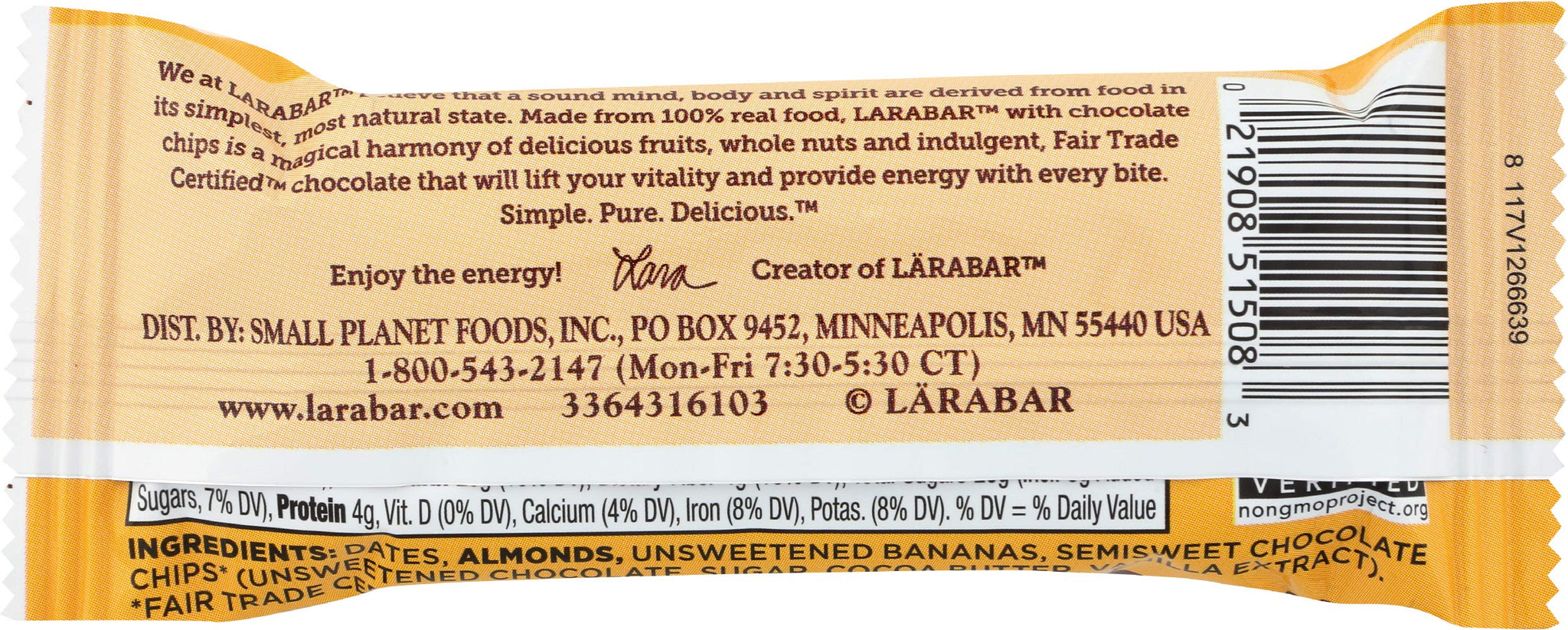 Larabar, Bar Banana Chocolate Chip, 1.6 Ounce16