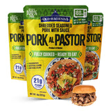 Old Hacienda Beef Barbacoa, Shredded Seasoned Beef, 18g Protein, 3 Pack
