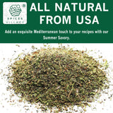 SPICES VILLAGE Dried Savory, Summer Savory Spice, Savory Herb, 2 oz, Pure Mediterranean Seasoning, Kosher, Gluten Free, Vegan, Non GMO, Resealable