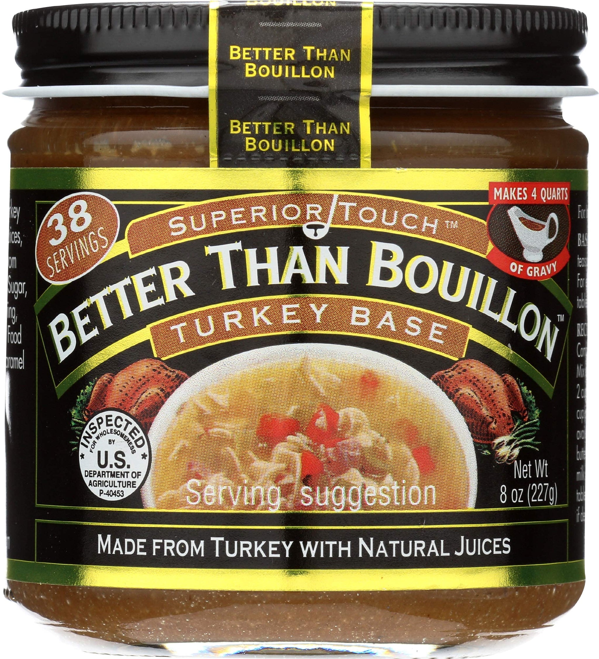 Better Than Bouillon Premium Turkey Base, Makes 38 Cups of Broth, 8 oz