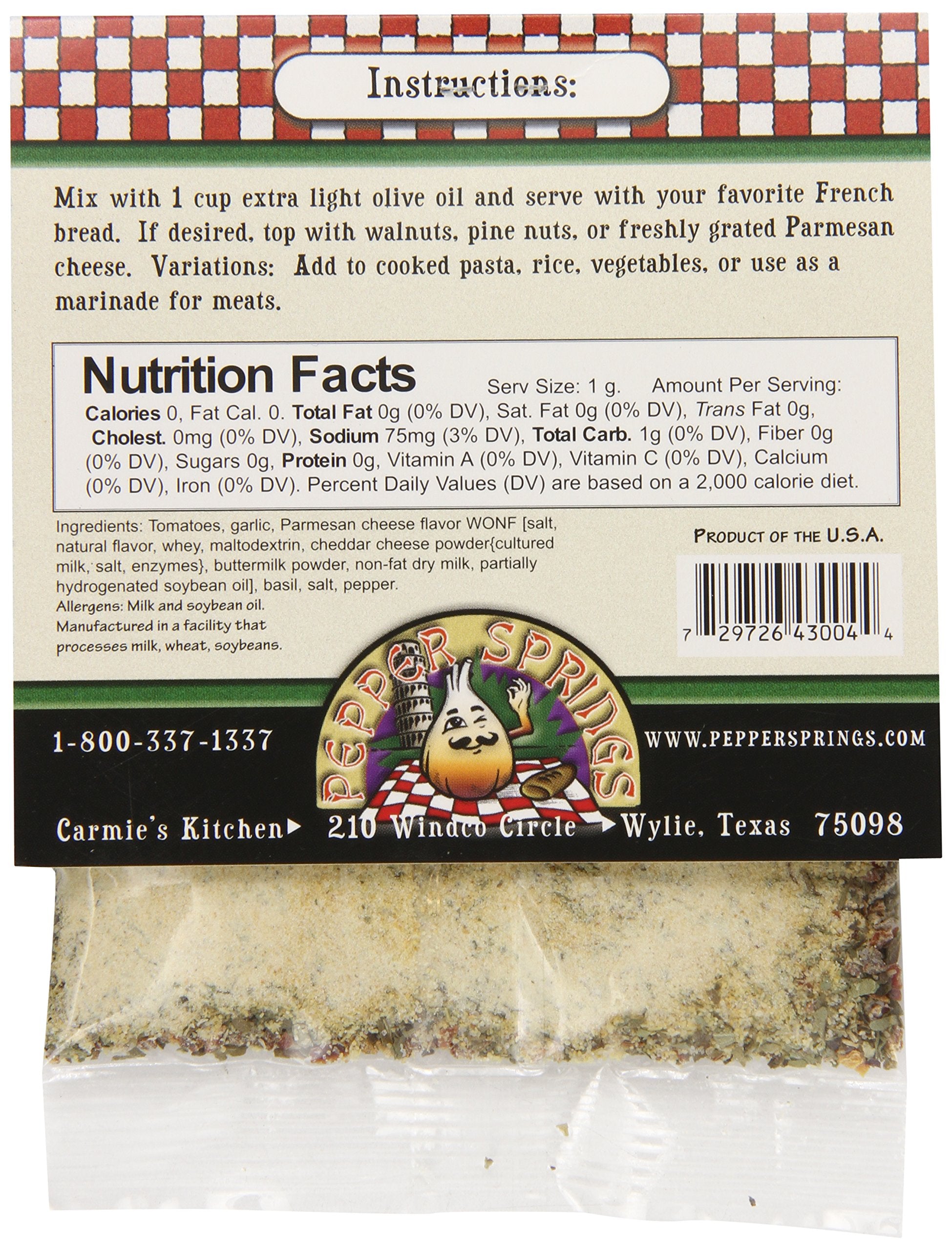 Carmie's Kitchen Basil Pesto Bread Dipping Oil, 1-Ounce