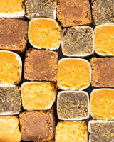 Assorted Mini Peanut Butter Bars, loose lb bulk, vegan high protein low sugar, 4 flavor variety, all natural, gluten free, plant based, individually