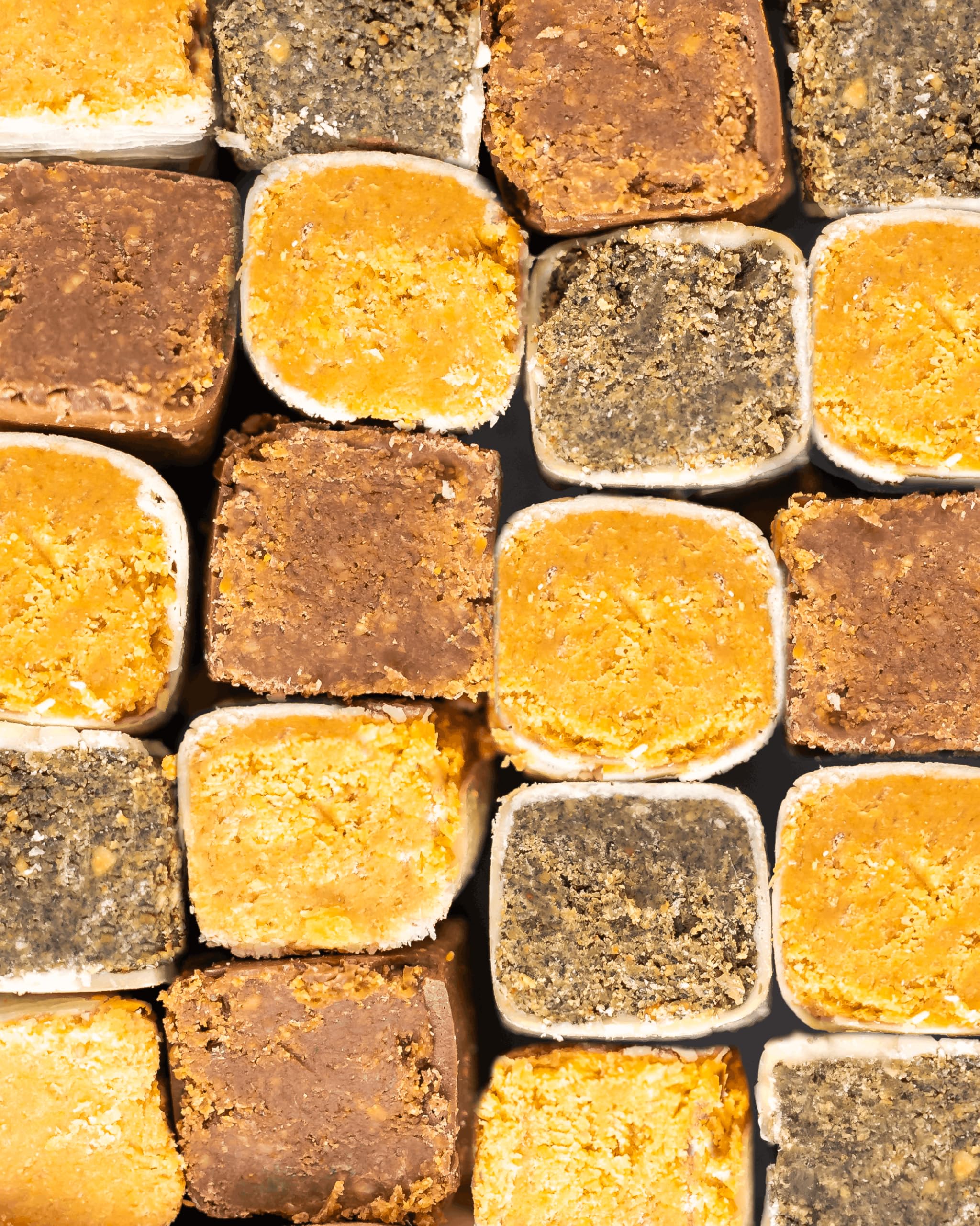 Assorted Mini Peanut Butter Bars, loose lb bulk, vegan high protein low sugar, 4 flavor variety, all natural, gluten free, plant based, individually