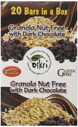 Oskri Granola Nut Free Bar, Raisins with Dark Chocolate, 1.9-Ounce (Pack of 20)