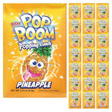 Pop Boom Popping Candy, Pineapple Flavor [24-Pack Display Box] - Lactose Free & OU Kosher