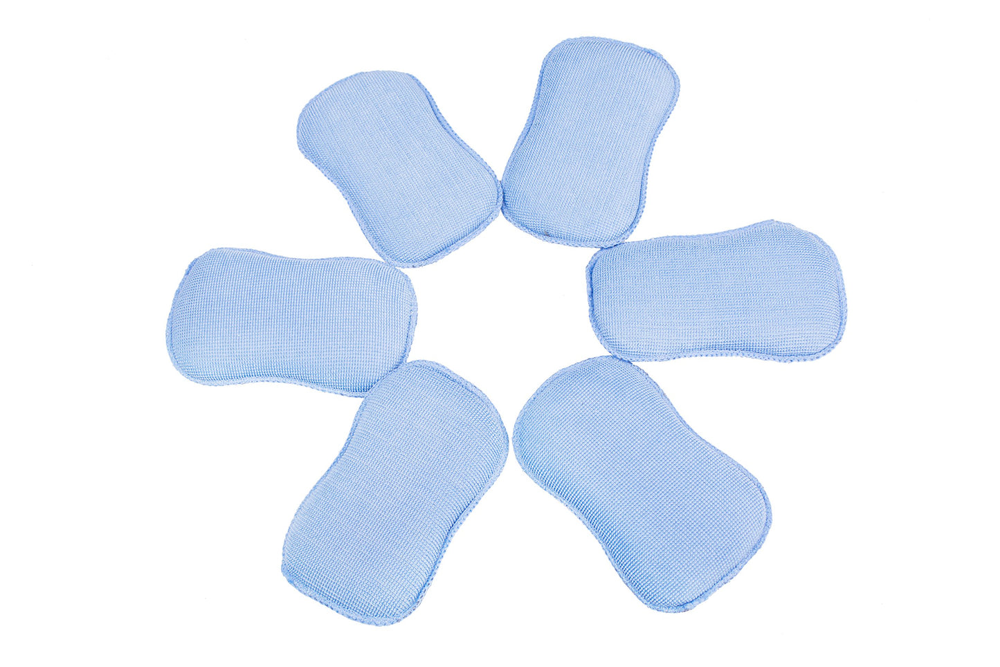 LTWHOME Dual Sided Microfiber 2 in 1 Washing Up Pad Scrubbers and Sponges (Pack of 6)
