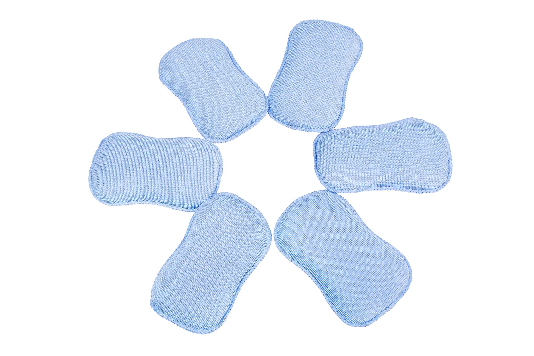 LTWHOME Dual Sided Microfiber 2 in 1 Washing Up Pad Scrubbers and Sponges (Pack of 6)