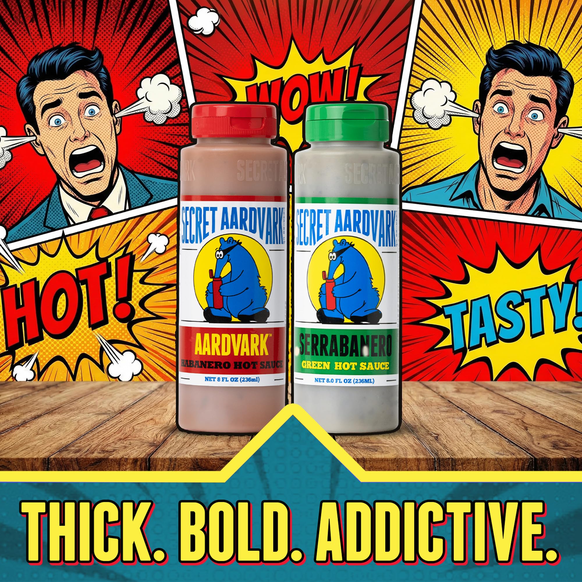 Secret Aardvark Habanero and Serrabanero Hot Sauce, 2-Pack Bundle 8 fl oz