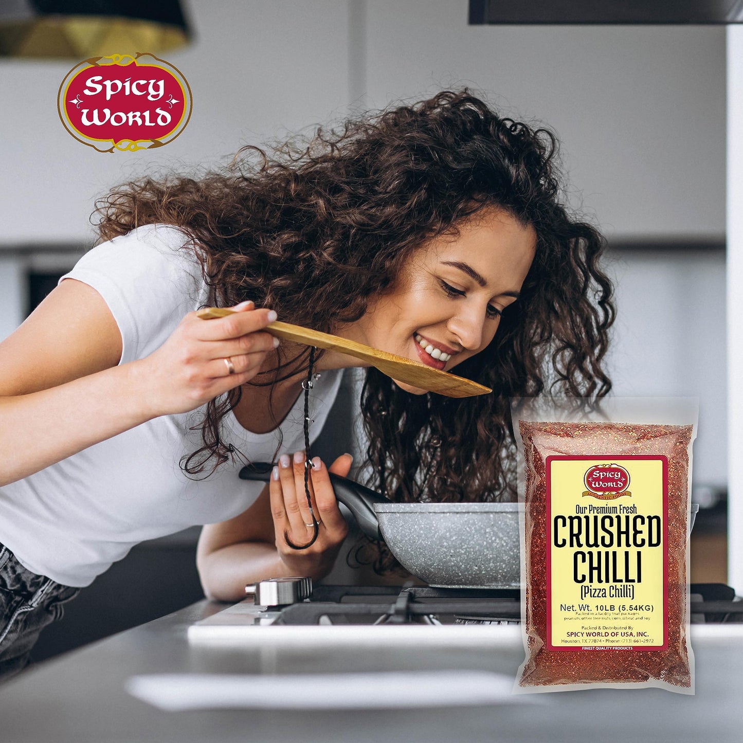 Crushed Red Pepper Flakes 10 Pound Bulk Value Pack - Chili Flakes - by Spicy World