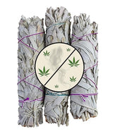 Natural Cannabis Smell Remover - 3 Sage Sticks Gives All-Natural Like Smell Not Suspicious Air Freshener Extreme Odor And Smoke Eliminator