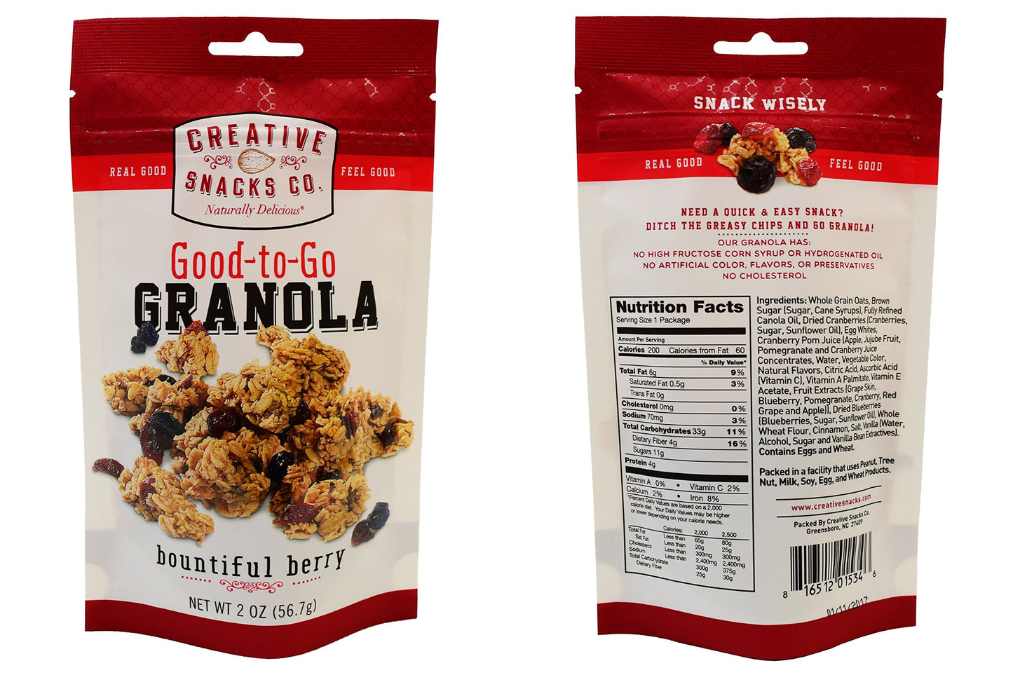 Creative Snack Granola Berry Grab Go, 2 oz