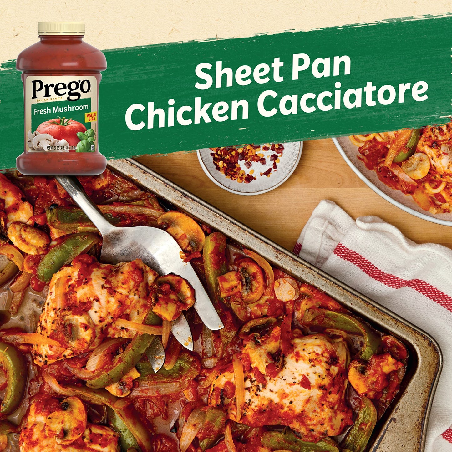 Prego Mushroom Pasta Sauce, 67 oz Jar