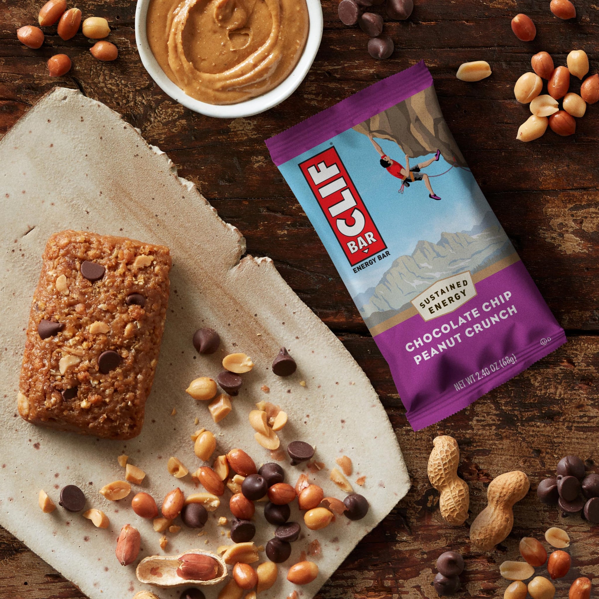 CLIF BAR - Energy Protein Bars - Chocolate Chip Peanut Crunch - Made with Organic Oats - Energy Bars - Non-GMO - (1 Count)