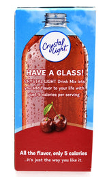 Crystal Light On-The-Go Drink Mix Packets, Sugar Free Powdered Water Enhancer, Naturally Flavored Low Calorie Beverage Mix, Cherry Pomegranate, 0.11