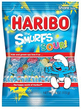 HARIBO Gummi Candy, Sour Smurfs, 4 oz. Bag (Pack of 12)