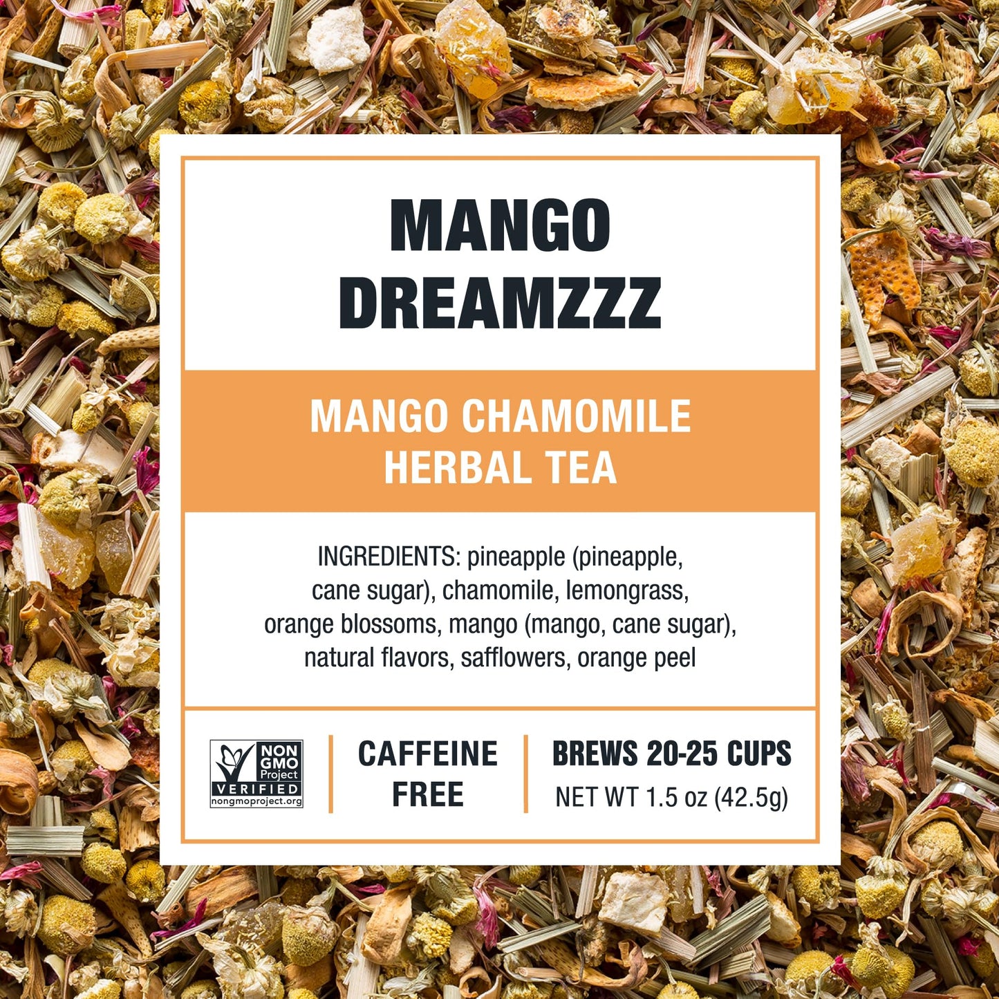 Tiesta Tea - Mango Dreamzzz Chamomile Loose Leaf Herbal Tea, Relaxing Chamomile & Lemongrass Blend, Caffeine-Free, Brew Hot or Iced, Makes Up to 25