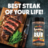 Grillaholics Steak Rub - Brazilian Steakhouse Style Churrasco Seasoning for BBQ, Grilling & Smoking - Bold Blend for Picanha, Ribeye, Beef, Pork