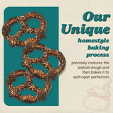 Unique Snacks Extra Dark Splits Pretzels, Original Split-Open Pretzels, Delicious Homestyle Baked Snack Bag, Vegan, OU Kosher, and Non-GMO Food, No