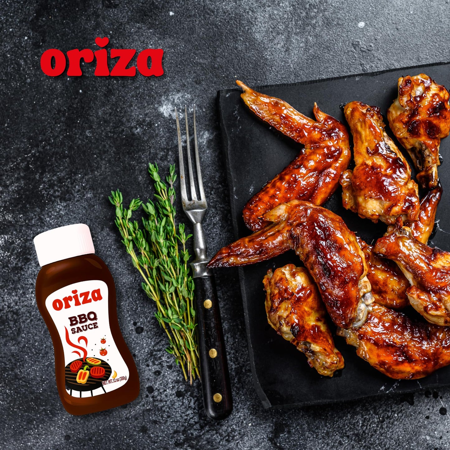 Oriza BBQ Sauce 12oz - Bold & Smoky Barbecue Flavor - Perfect for Grilling, Dipping, and Marinades