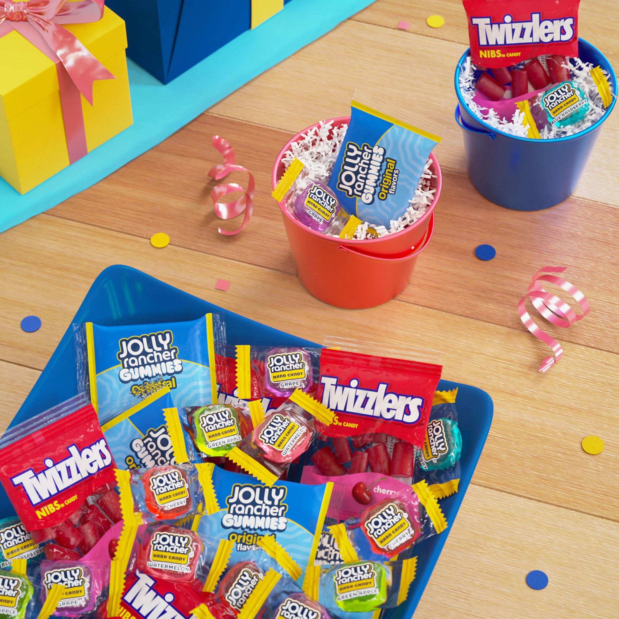 JOLLY RANCHER and TWIZZLERS Assorted Fruit Flavored Candy Party Pack, 43.03 oz