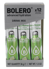 Bolero- Sugar Free Drink Mix Packets Elderflower Fruit Flavors | Powdered Flavored Water Packets | 36 Singles Sticks On The Go Packets