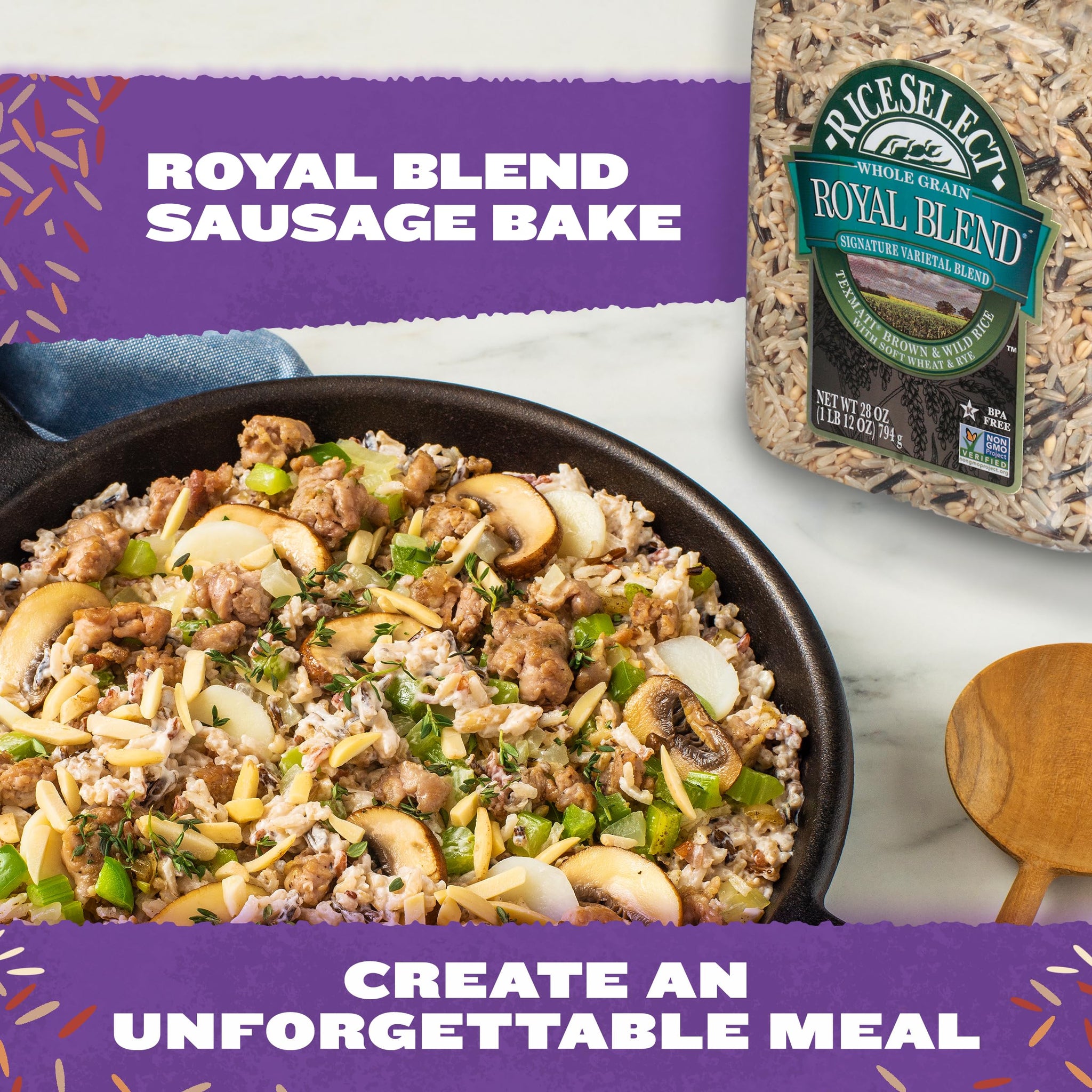 RiceSelect Texmati Brown & Wild Rice Royal Blend, 28 Ounce (Pack of 1)