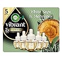 Air Wick Plug in Scented Oil Refill, 5ct, White Sage & Mahogany, Air Freshener, Essential Oils