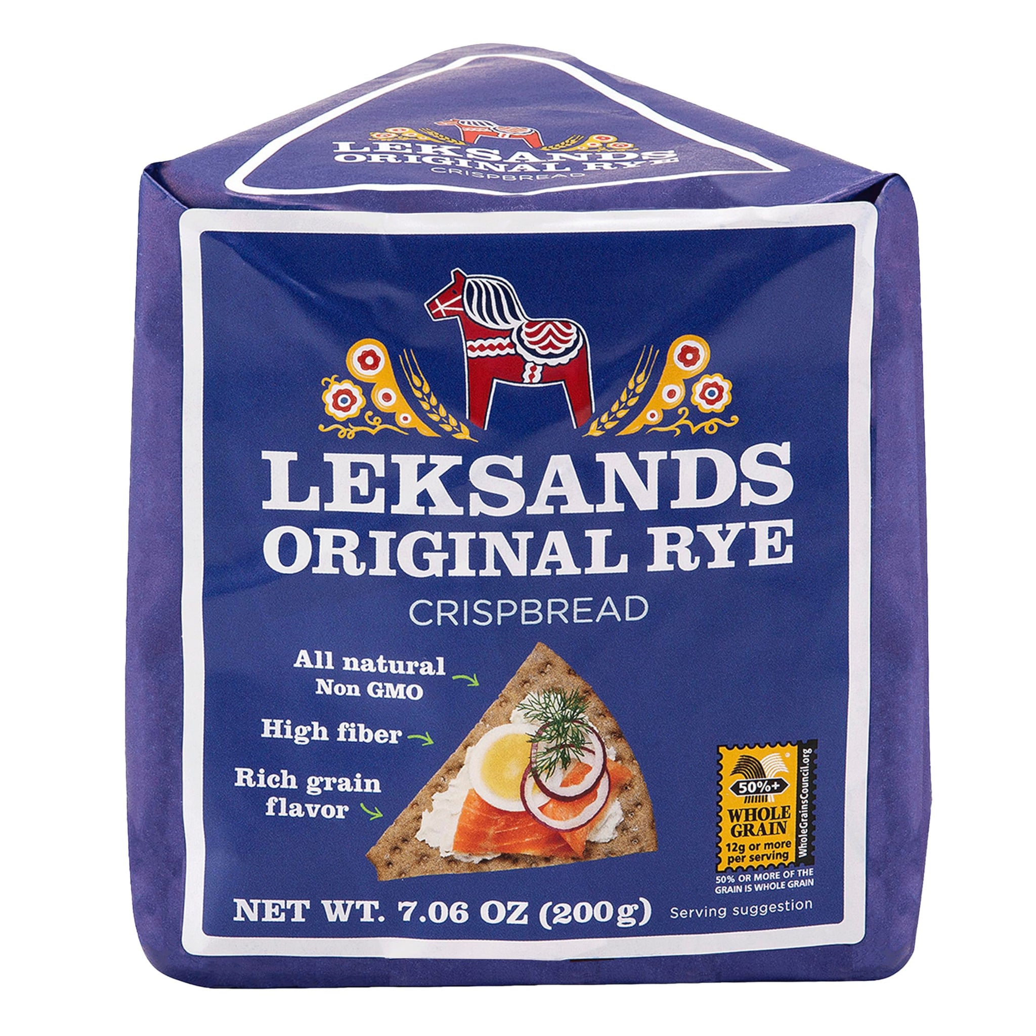 Leksands Swedish Whole Grain Rye Crispbread - Traditional Scandinavian Crispbread Crackers, Non-GMO, Fat Free, 100% Whole Grain