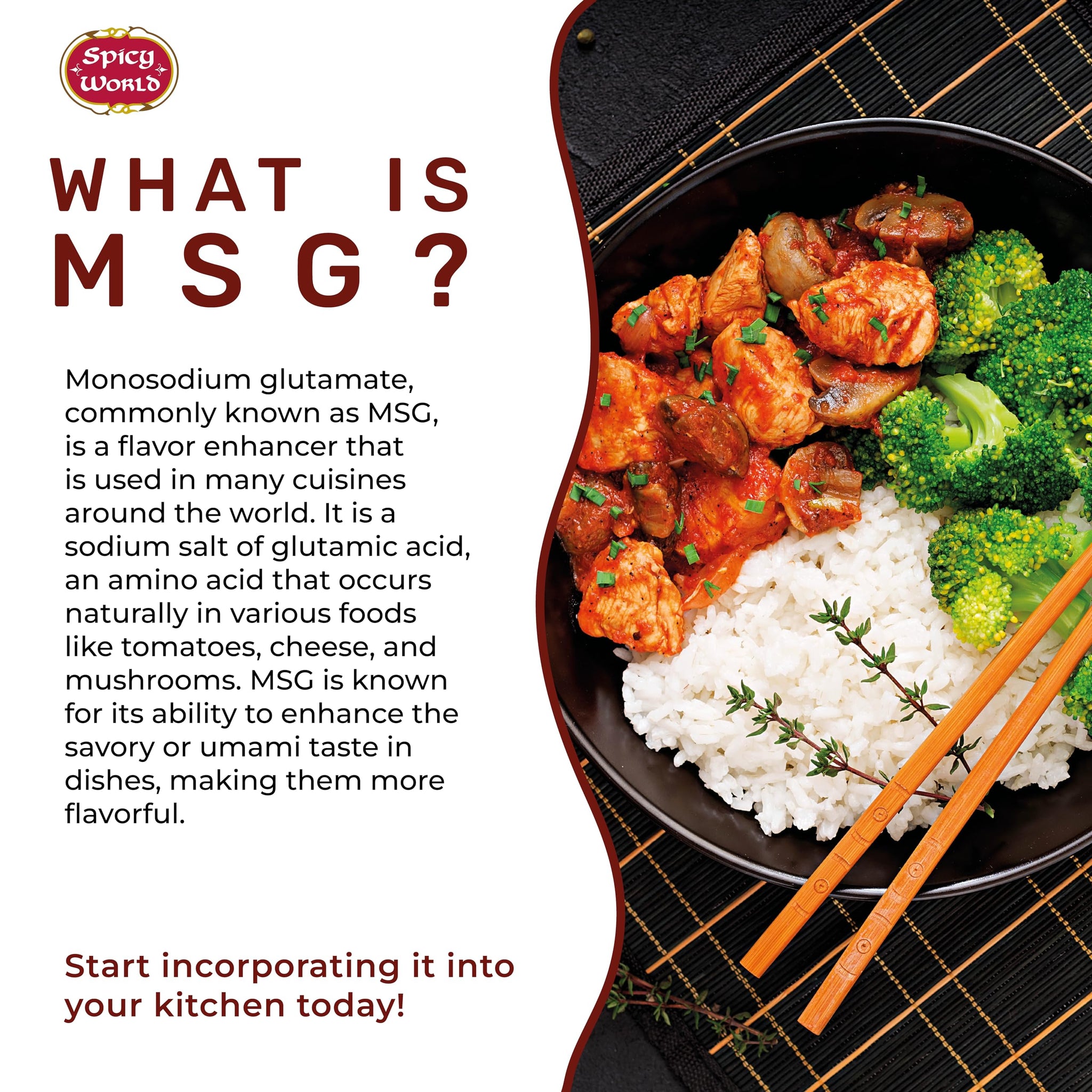 Monosodium Glutamate (MSG) 8 LB Bulk Jar - MSG Seasoning, Premium, Restaurant Grade Flavor Enhancer, Umami Seasoning - By Spicy World